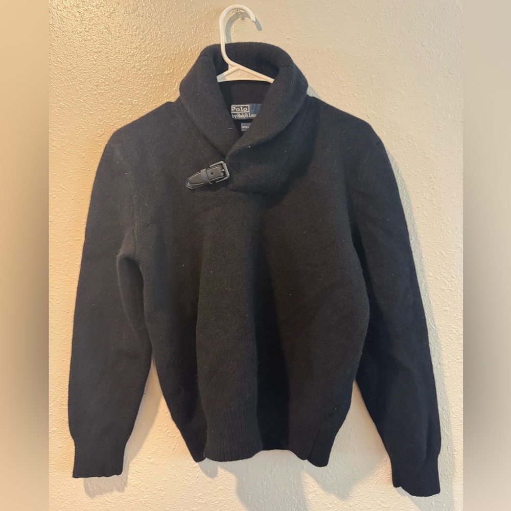 Polo Ralph Lauren 100% Wool Black Turtleneck Sweater